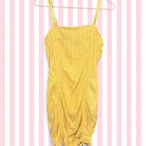 wild fable Yellow Gingham Mini Dress
